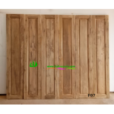 ประตูบานเฟี้ยมไม้สัก รหัส F07